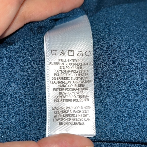 Dress the Population Tatum Bodycon Mini Cocktail Party Dress Peacock Blue XL - Picture 8 of 9